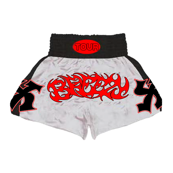 Breezy XX Muay Thai Shorts - Black and Red – Chris Brown