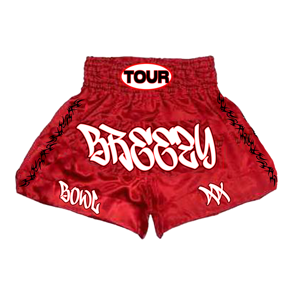 Breezy XX Muay Thai Shorts - Red – Chris Brown