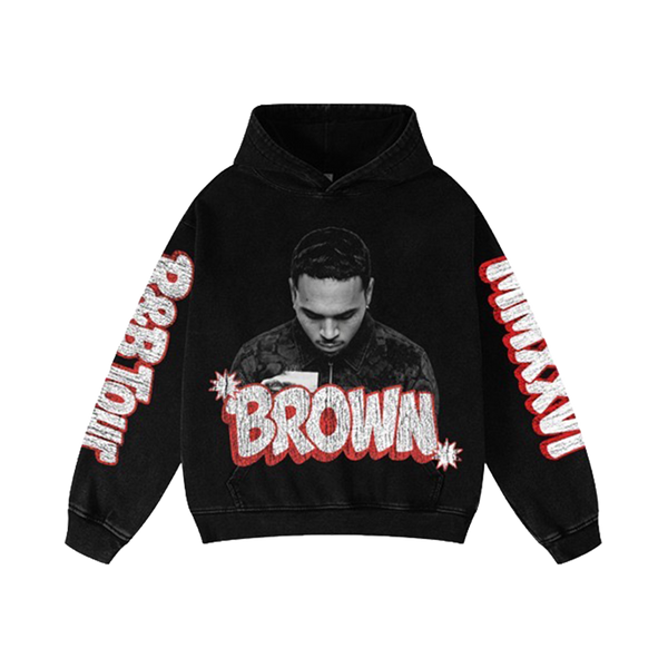 ＊Chris Brown 愛用＊ Black Air Custom Hoodie Chris Brown R&B Tour Black Hoodie