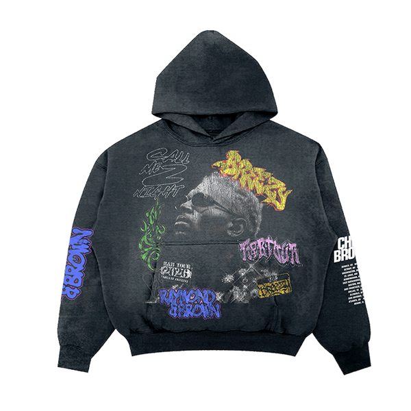 Chris Brown R&B Tour Graphic Black Hoodie